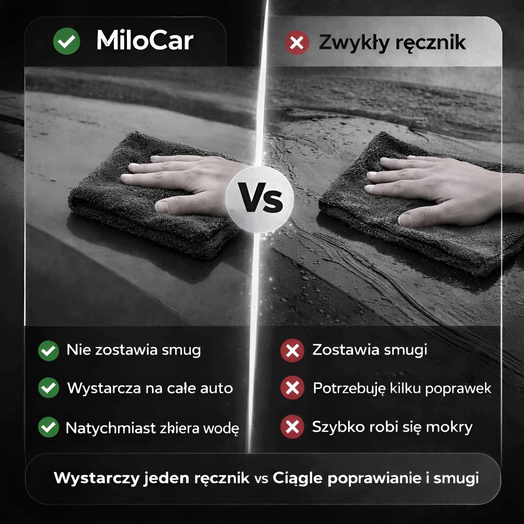 MiloCar – Osusz całe auto jednym ruchem  bez smug i bez wysiłku